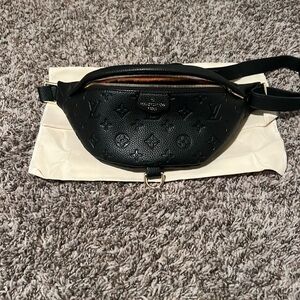 Black vegan leather cross body
